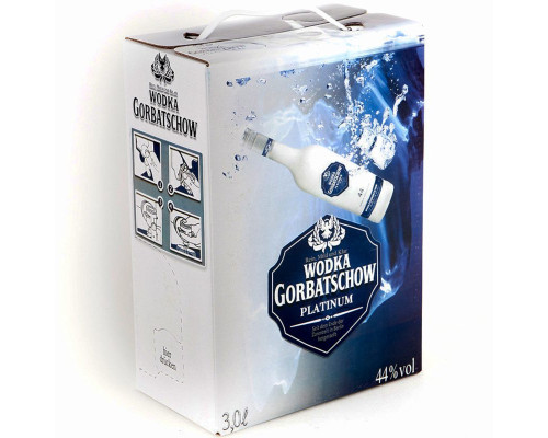 Водка Gorbatschow Platinum 44  (Горбачев Платинум) 3 литра