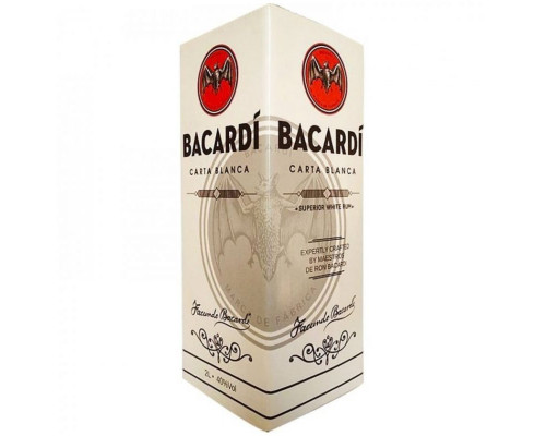 Ром Бакарди белый  (Bacardi Carta Blanca) 2 литра